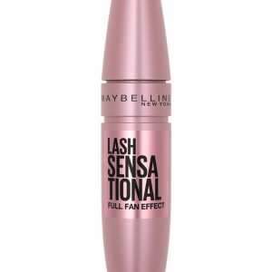 Maybelline Lash Sensational Washable Mascara, Lengthening and Volumizing for a Full Fan Effect, Blackest Black, 1 Count