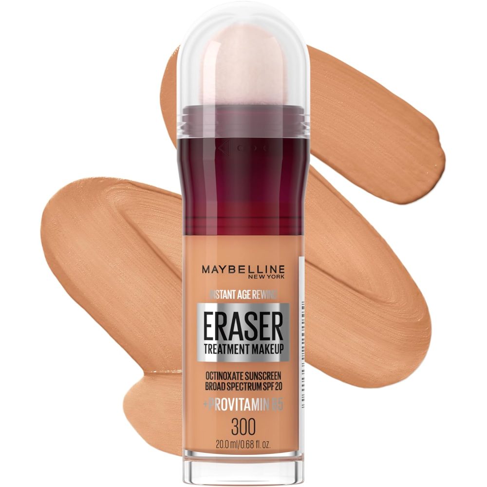 Maybelline Instant Age Rewind Eraser Foundation with SPF 20 and Moisturizing ProVitamin B5, 300, 1 Count