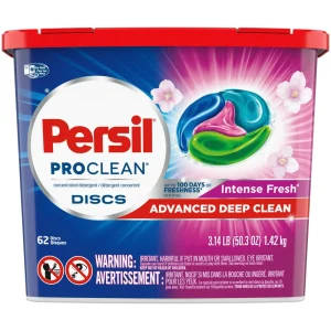 Persil Discs Laundry Detergent Pacs, Intense Fresh, High Efficiency (HE) Compatible, Laundry Soap, 62 Count